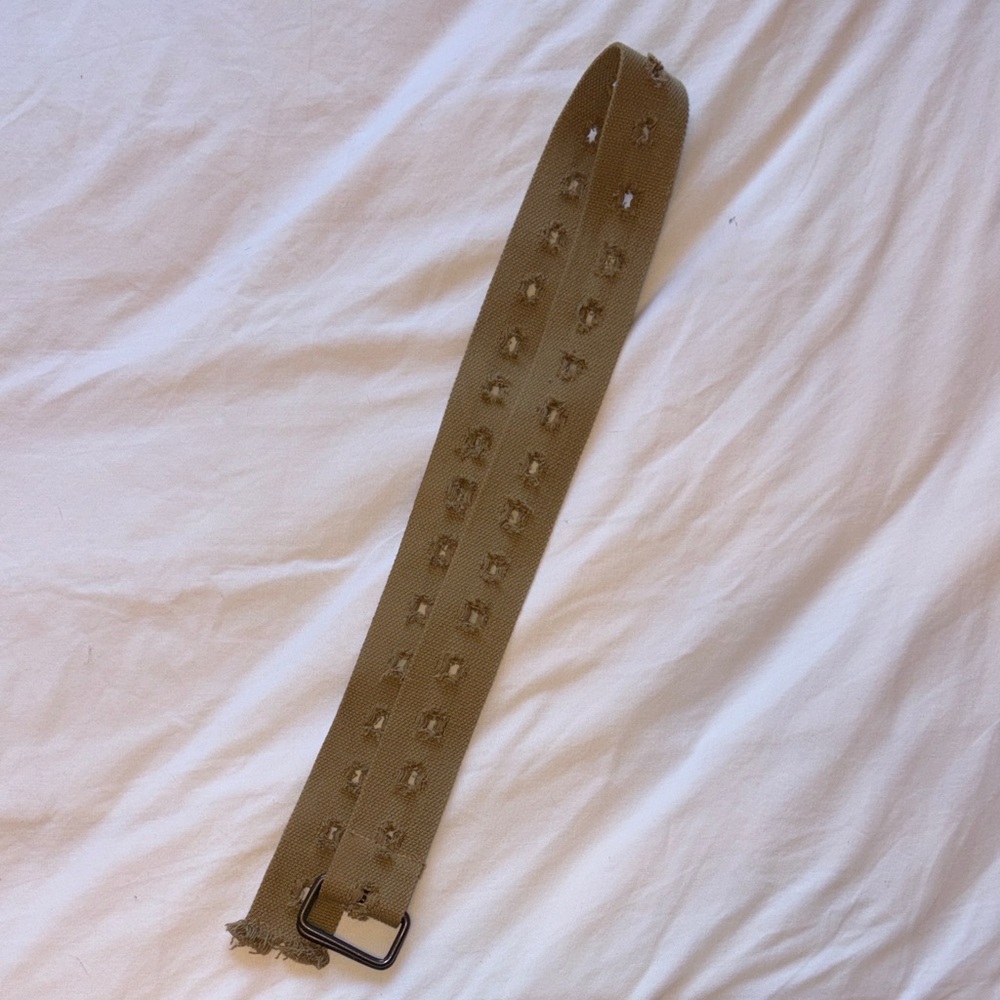 Men army green belt canvas belt